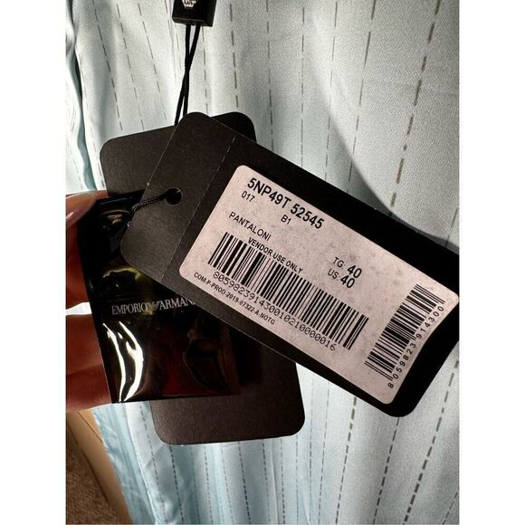 NWT Emporio Armani straight leg trouser size 40/ US small/2 - Picture 10 of 12